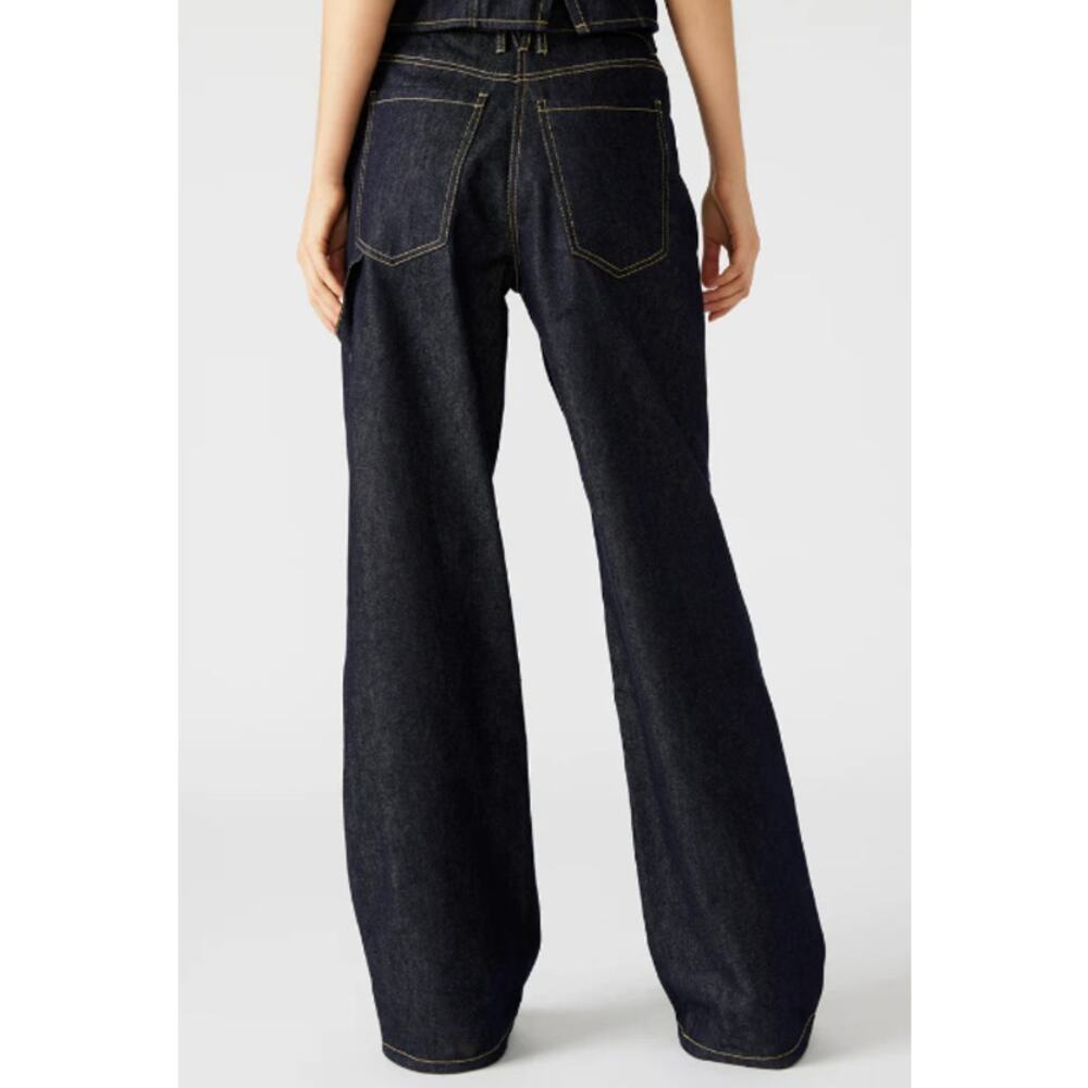 Steve Madden Ashyla Pants Jeans Dark Indigo Size 25 - Picture 2 of 6